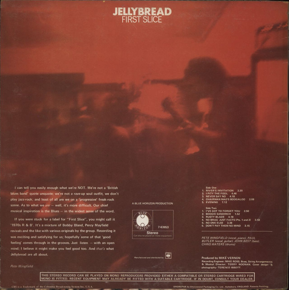 Jellybread First Slice UK vinyl LP album (LP record)