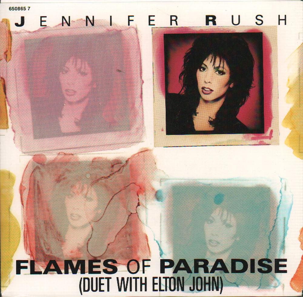 Jennifer Rush Flames Of Paradise Australian Promo 7" vinyl single (7 inch record / 45) 6508657