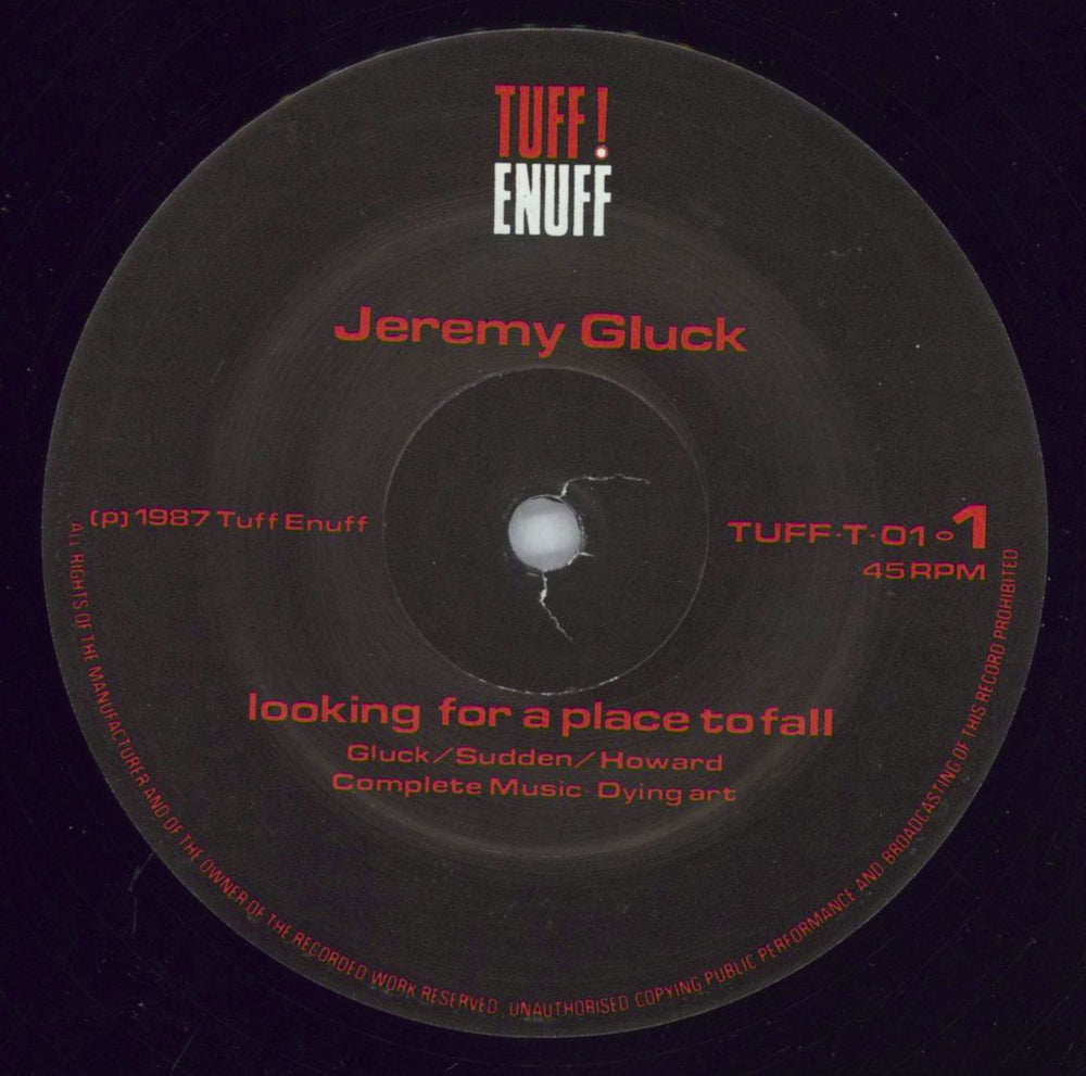 Jeremy Gluck Looking For A Place To Fall UK 12" vinyl single (12 inch record / Maxi-single) UCK12LO827696