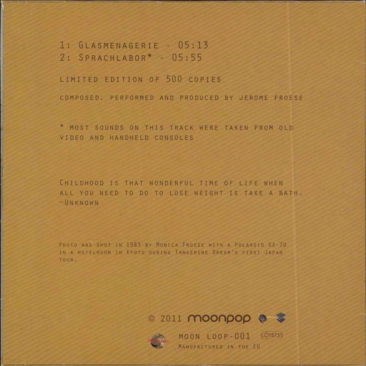 Jerome Froese Einzelkind EP German CD single (CD5 / 5")