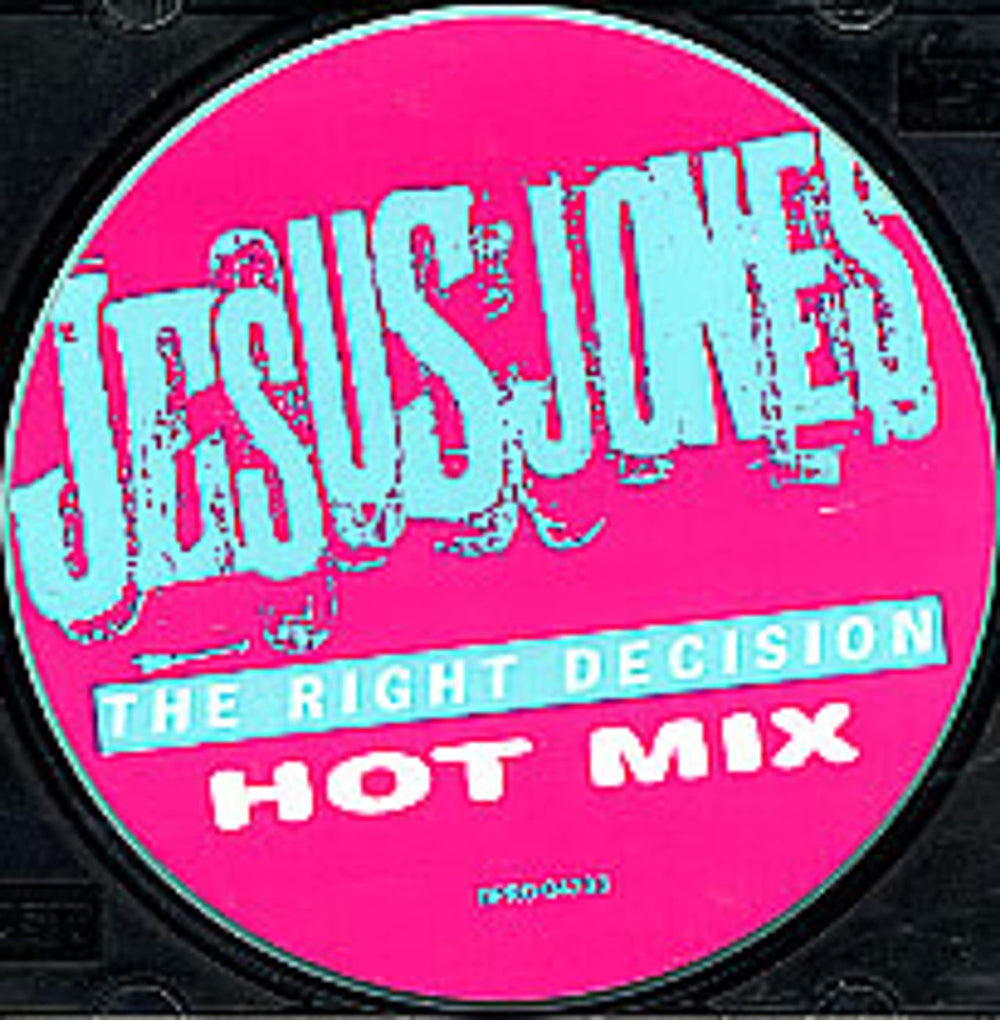 Jesus Jones The Right Decision US Promo CD single (CD5 / 5") DPRO-04733