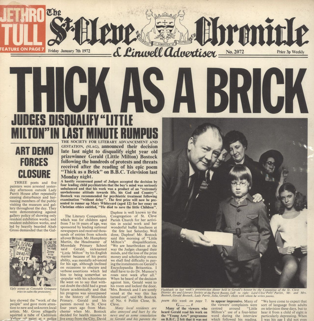 Jethro Tull Thick As A Brick Australian vinyl LP album (LP record) MS2072