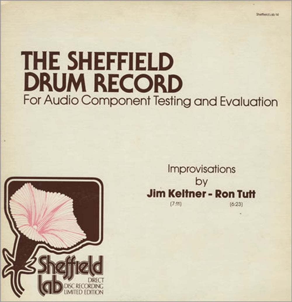 Jim Keltner The Sheffield Drum Record US 12" vinyl single (12 inch record / Maxi-single) LAB14