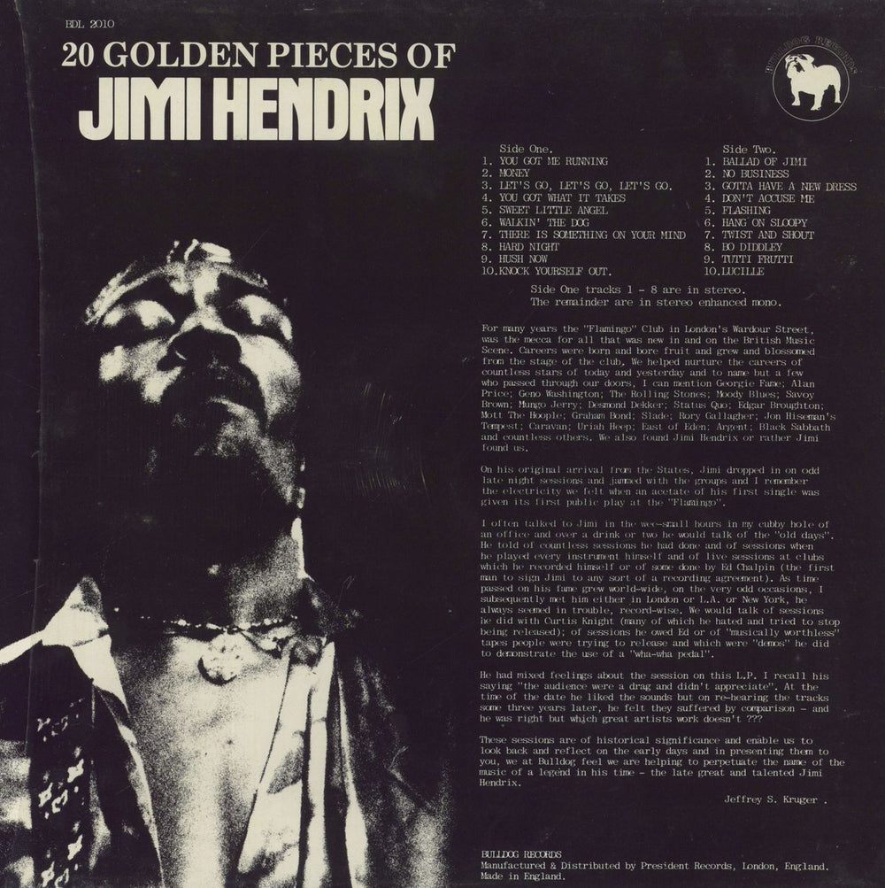 Jimi Hendrix 20 Golden Pieces Of Jimi Hendrix - Shrink UK vinyl LP album (LP record)