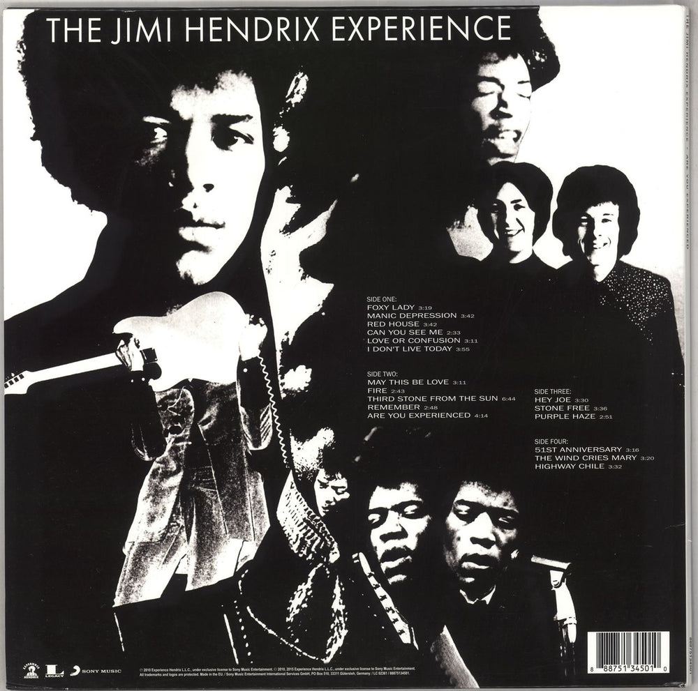 Jimi Hendrix Are You Experienced - 180gm UK 2-LP vinyl record set (Double LP Album) 888751345010