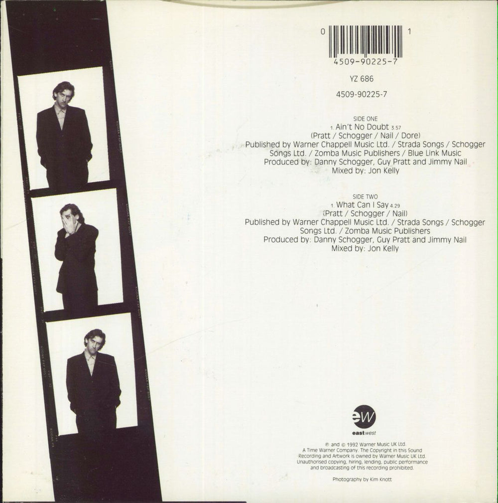 Jimmy Nail Ain't No Doubt UK 7" vinyl single (7 inch record / 45) 045099022571