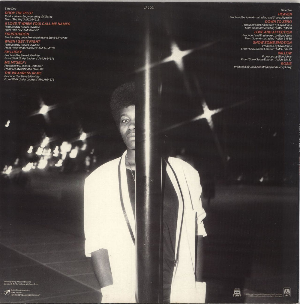 Joan Armatrading Track Record + Merch Insert UK vinyl LP album (LP record)