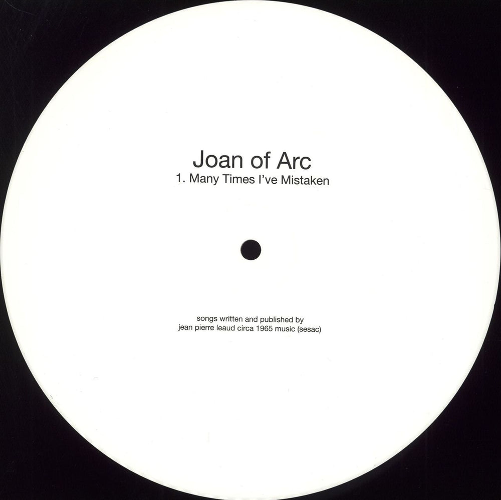 Joan of Arc Many Times I've Mistaken - White Vinyl US 7" vinyl single (7 inch record / 45) 644110013774