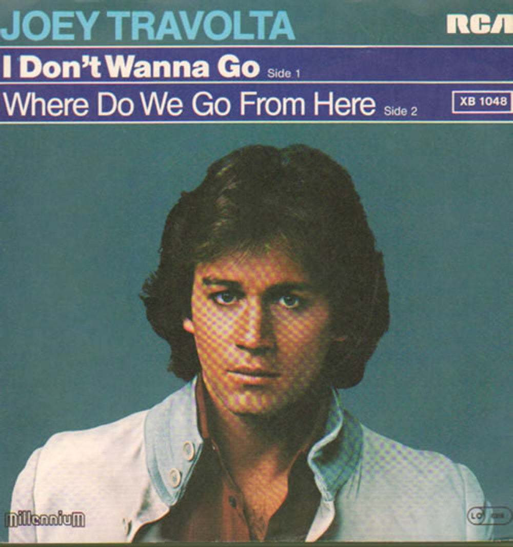 Joey Travolta I Don't Wanna Go UK Promo 7" vinyl single (7 inch record / 45) XB1048