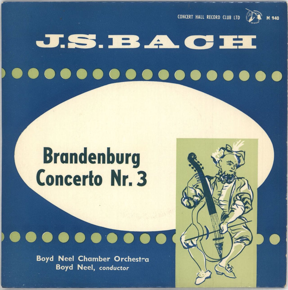 Johann Sebastian Bach Brandenburg Concerto No. 3 UK 7" vinyl single (7 inch record / 45) M940