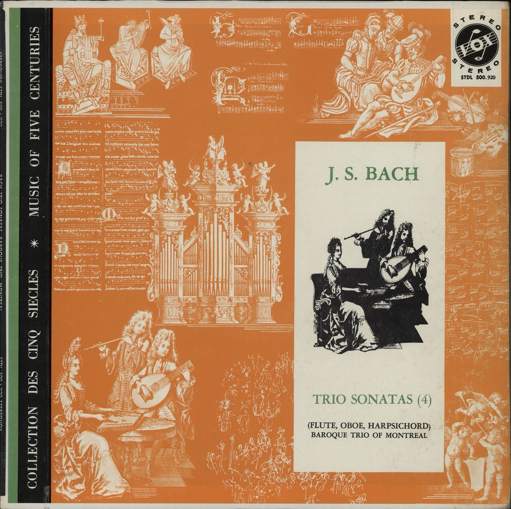 Johann Sebastian Bach Trio Sonatas US vinyl LP album (LP record) STDL500.920