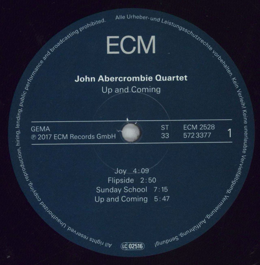 John Abercrombie Up And Coming - 180g German vinyl LP album (LP record) JO3LPUP826581