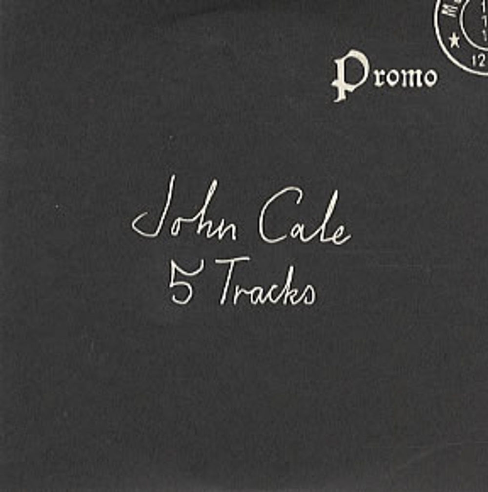 John Cale 5 Tracks UK Promo CD single (CD5 / 5") CDEMDJ621