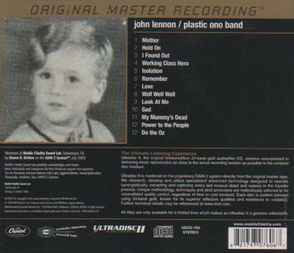 John Lennon John Lennon / Plastic Ono Band US CD album (CDLP) LENCDJO298041