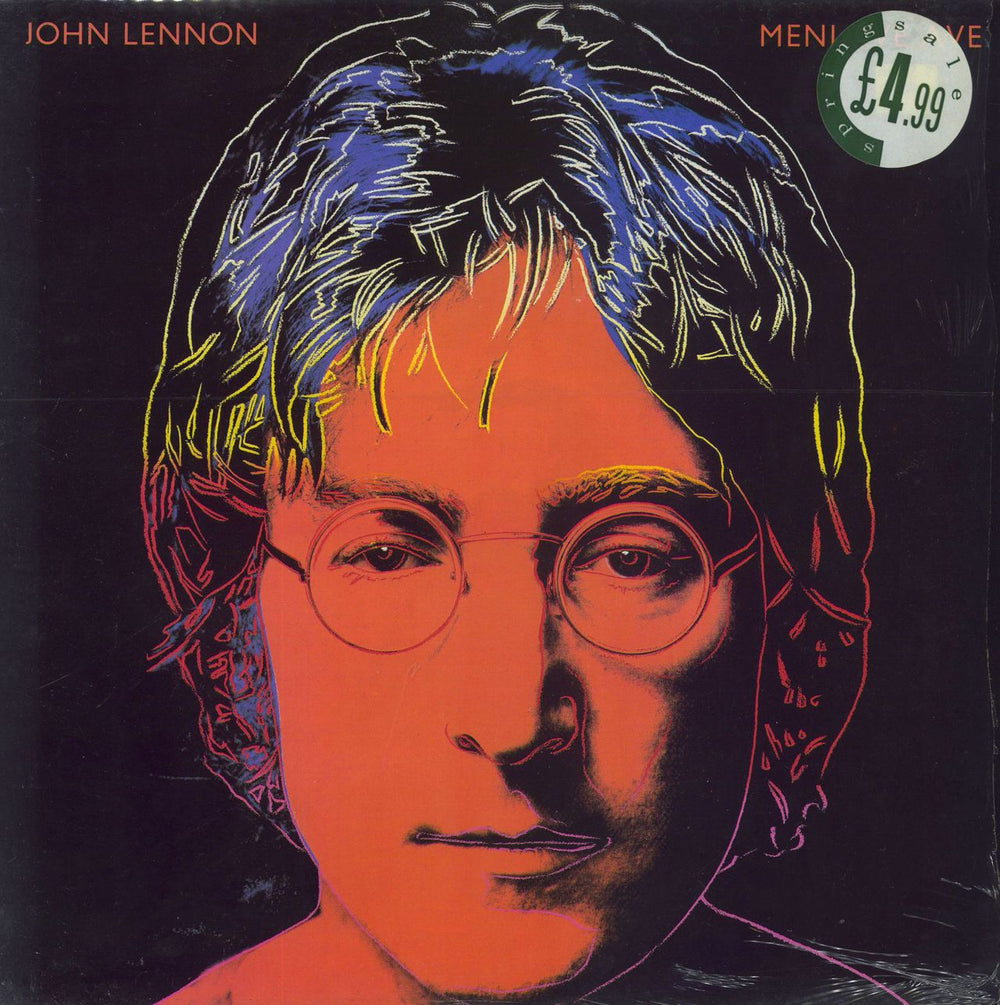 John Lennon Menlove Ave - 1st - Shrink UK vinyl LP album (LP record) PCS7308