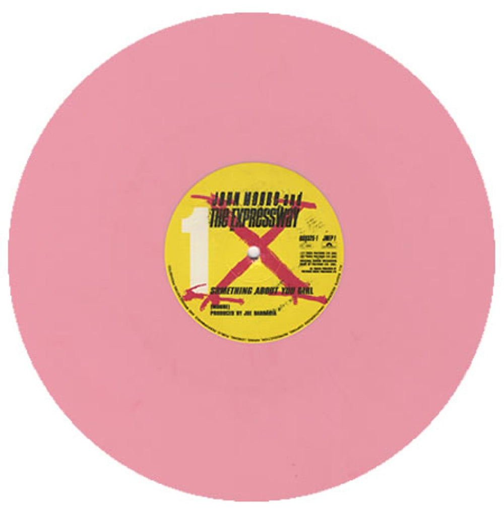 John Moore Something About You Girl - Pink Vinyl UK 12" vinyl single (12 inch record / Maxi-single) JMEP1