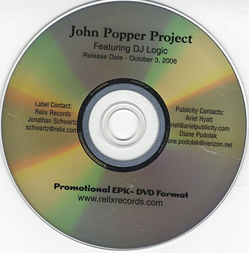 John Popper Project John Popper Project US Promo 2-disc CD/DVD set JPT2DJO377711