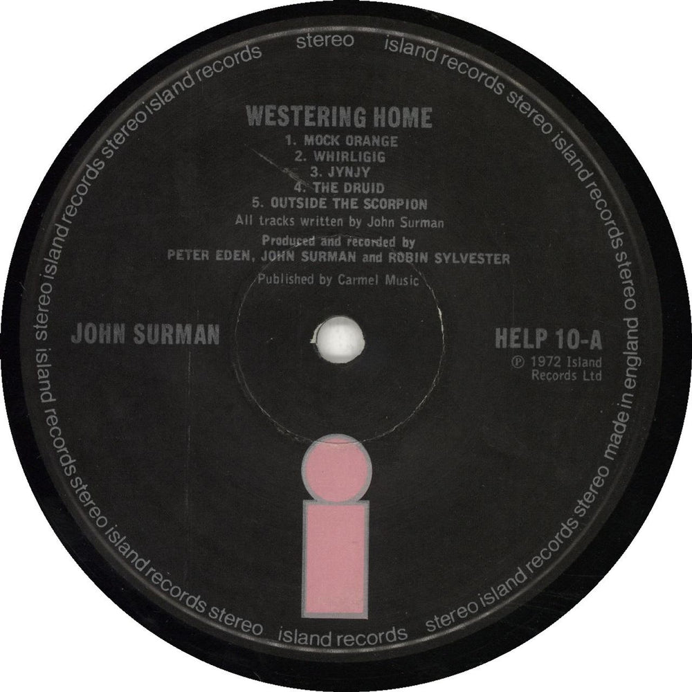 John Surman Westering Home - EX UK vinyl LP album (LP record) JDTLPWE563520