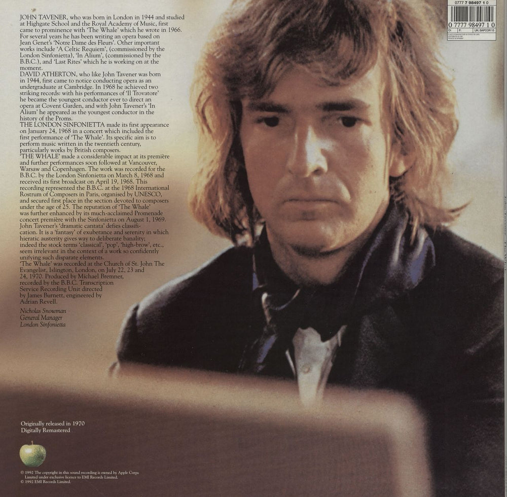John Tavener The Whale - 2nd UK vinyl LP album (LP record) 077779849710