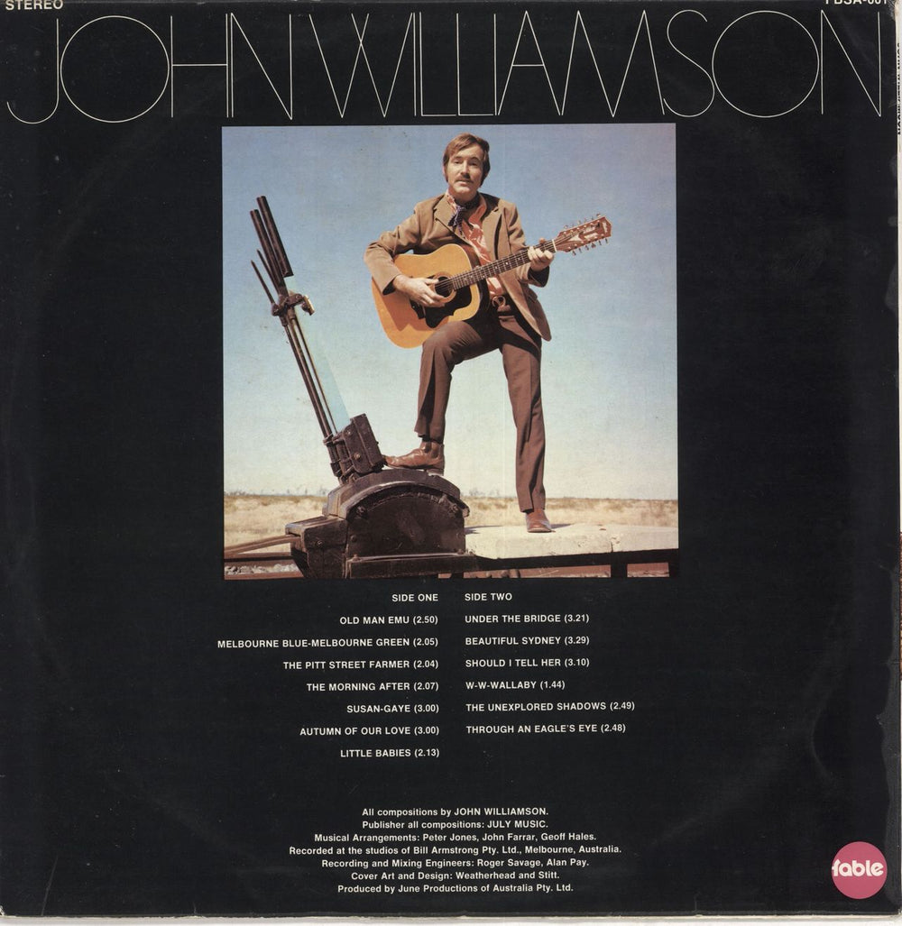 John Williamson John Williamson Australian vinyl LP album (LP record)