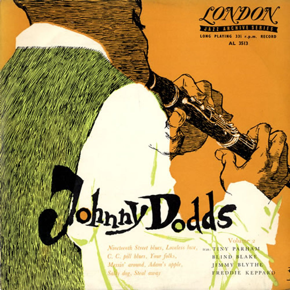 Johnny Dodds Johnny Dodds Volume 2 UK 10" vinyl single (10 inch record) AL3513