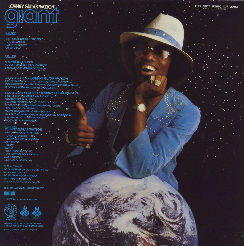 Johnny Guitar Watson Giant UK vinyl LP album (LP record)