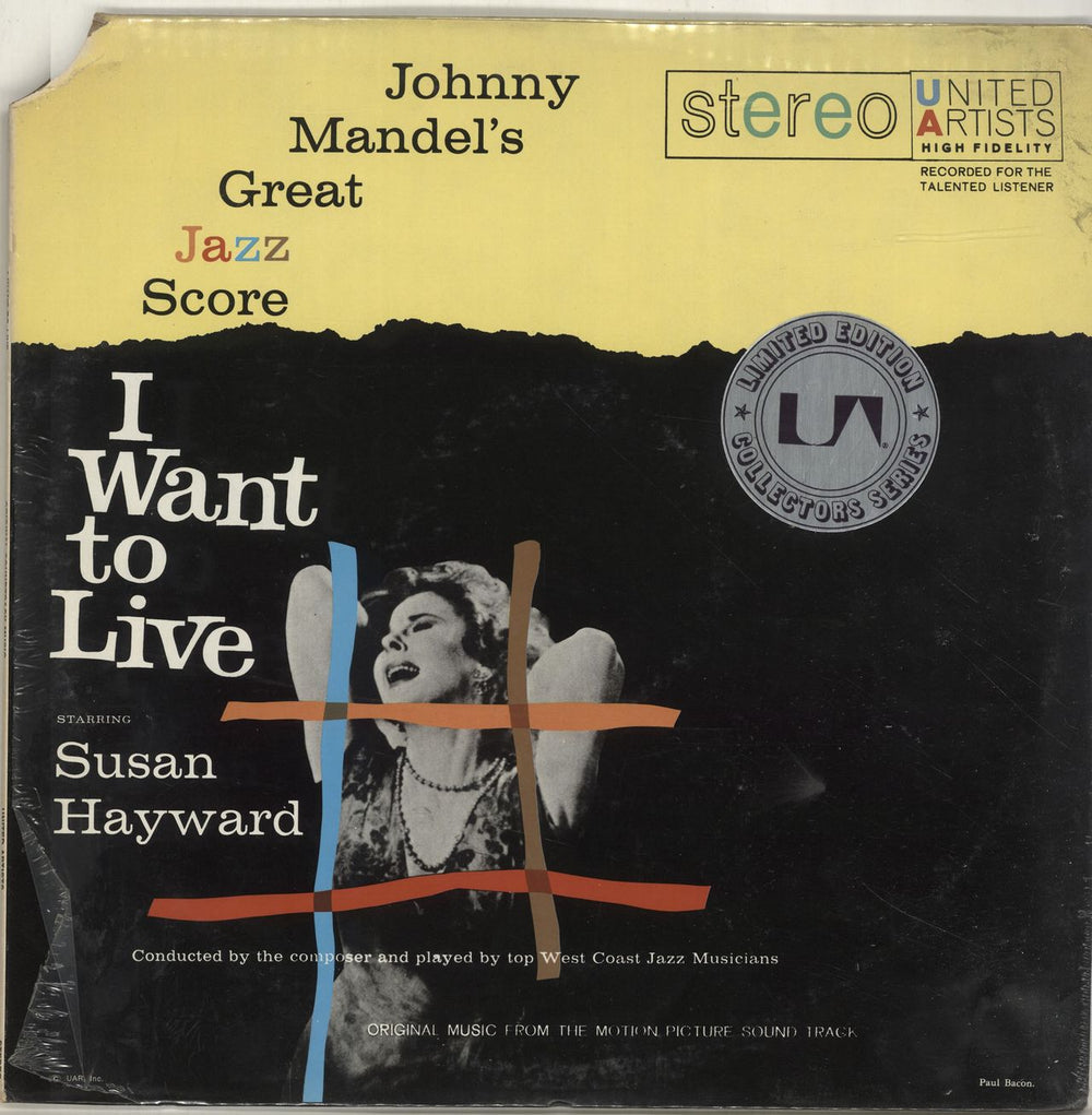 Johnny Mandel I Want To Live US vinyl LP album (LP record) UA-LA271-G