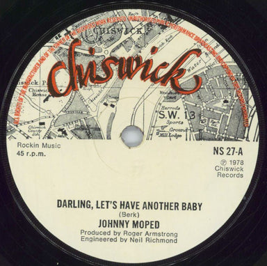 Johnny Moped Darling, Let's Have Another Baby - EX UK 7" vinyl single (7 inch record / 45) JMD07DA791480