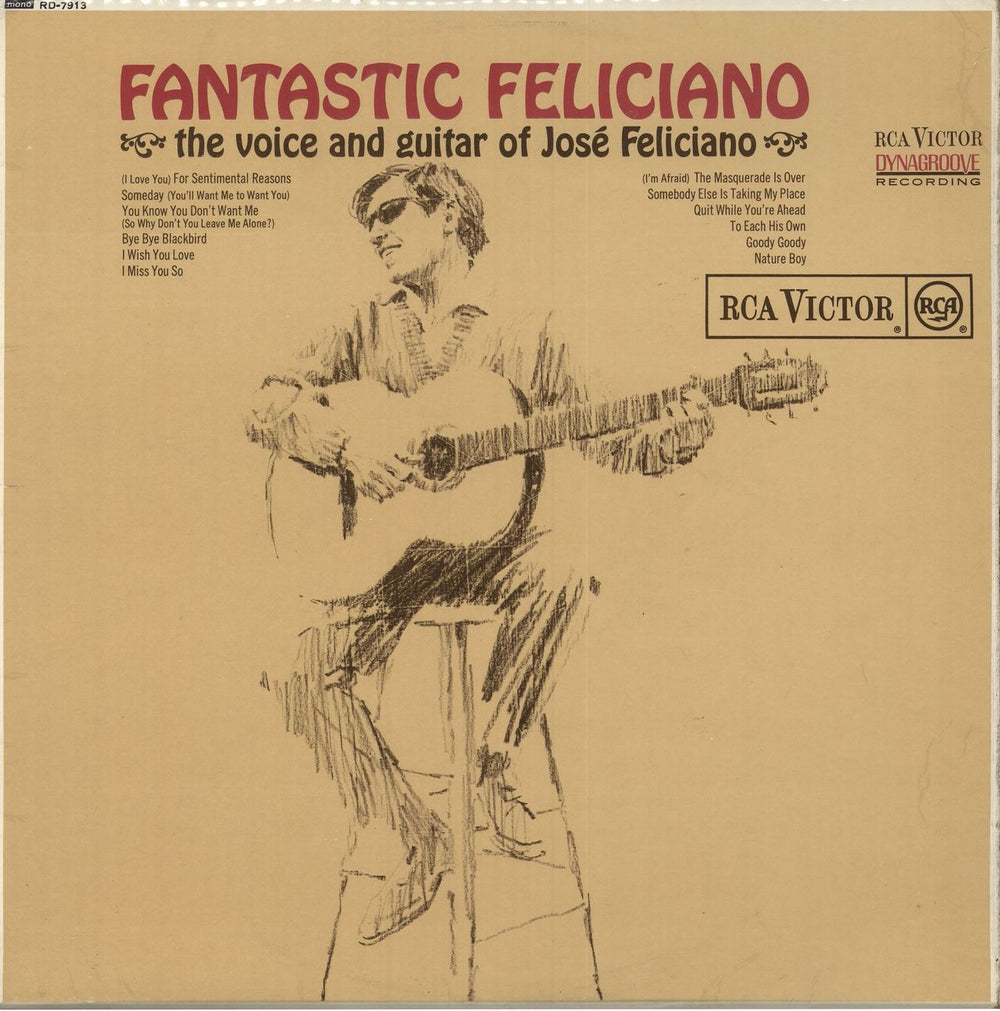 José Feliciano Fantastic Feliciano UK vinyl LP album (LP record) RD7913