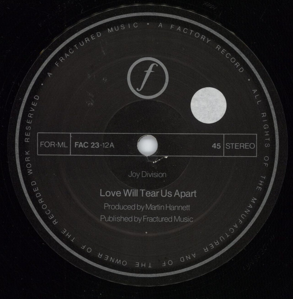 Joy Division Love Will Tear Us Apart - 1st - EX UK 12" vinyl single (12 inch record / Maxi-single) JOY12LO580519