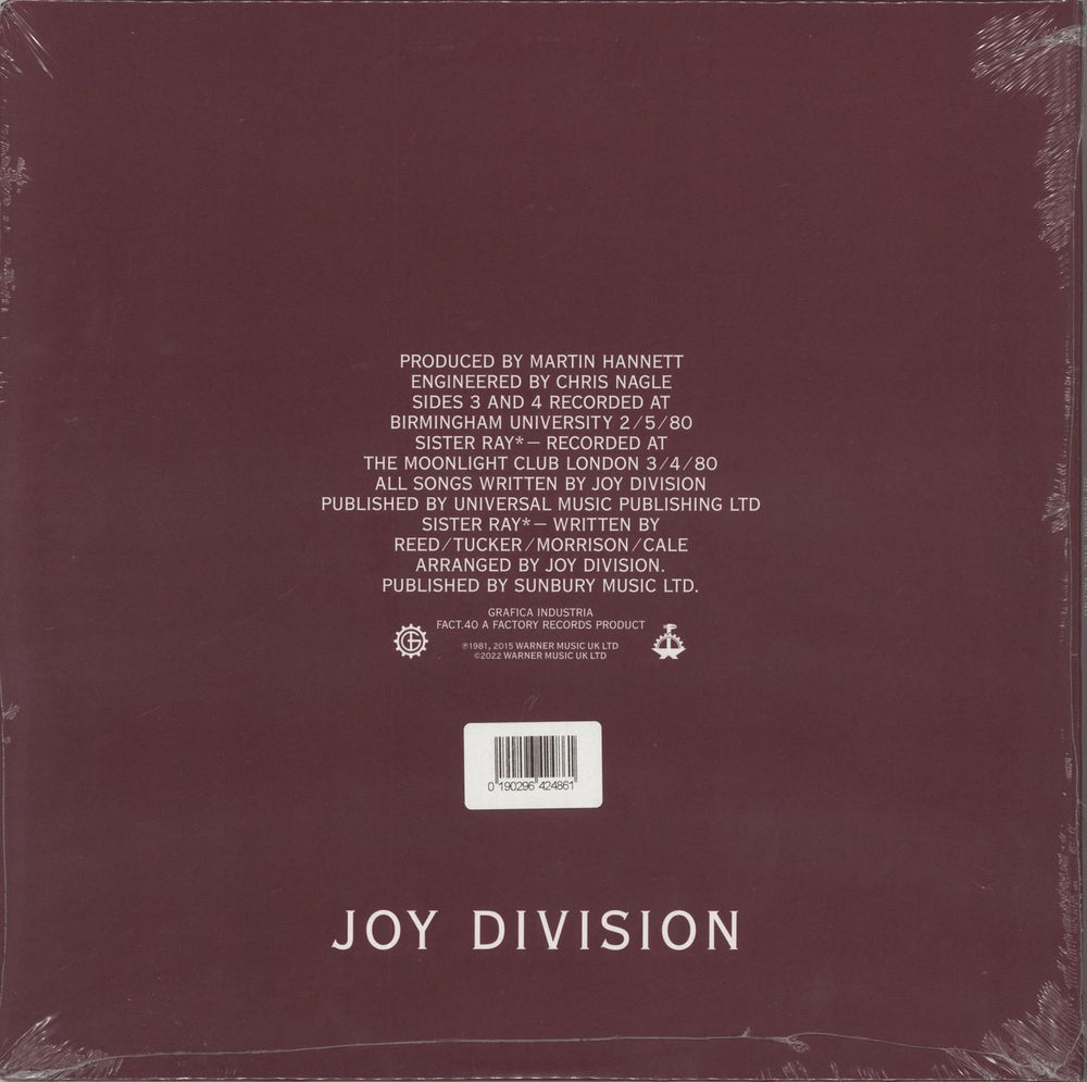 Joy Division Still - Sealed UK 2-LP vinyl record set (Double LP Album) 190296424861