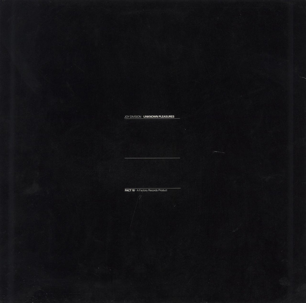 Joy Division Unknown Pleasures - Uncredited Sleeve UK vinyl LP album (LP record)