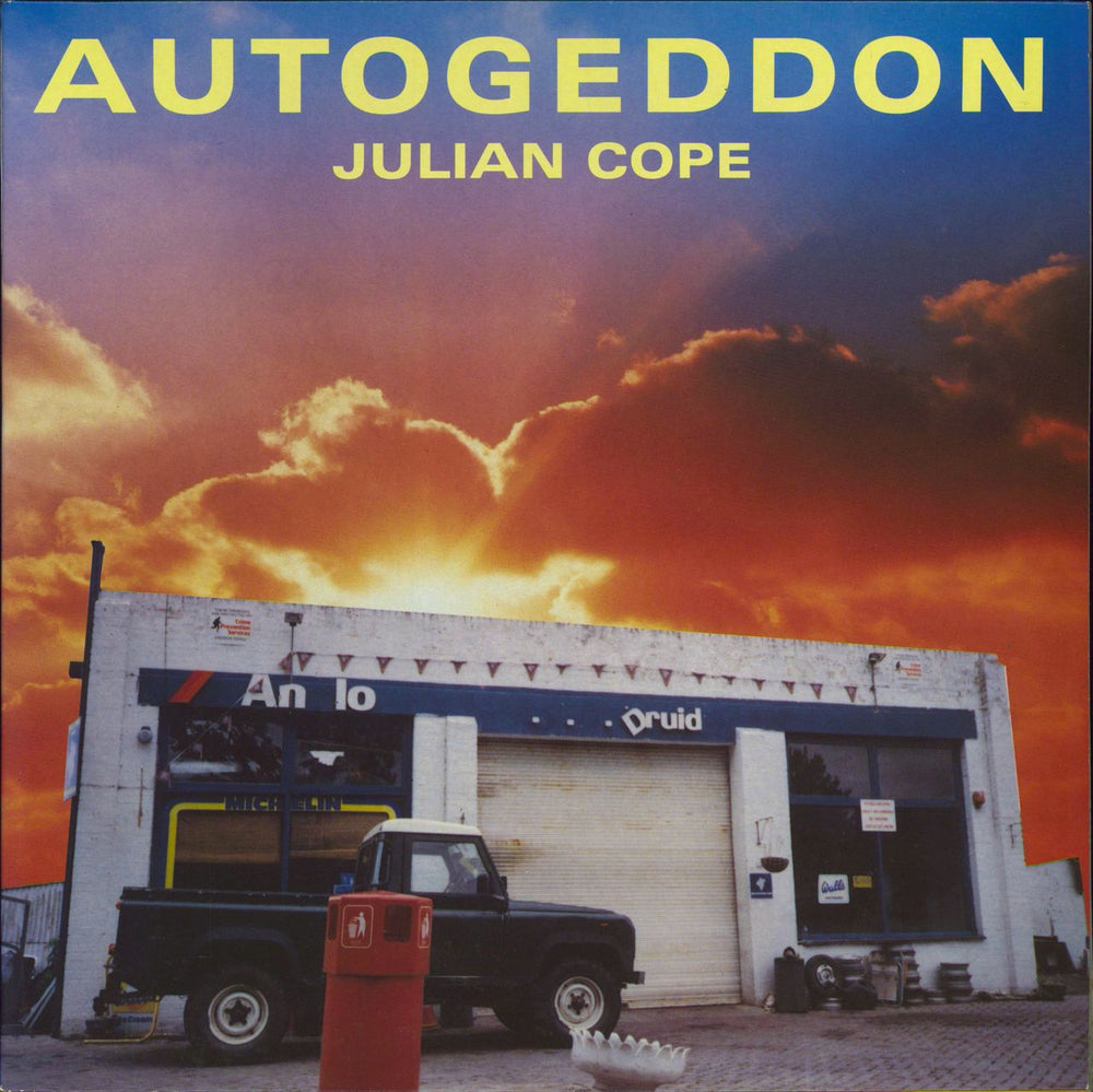 Julian Cope Autogeddon + mailing insert UK vinyl LP album (LP record) ECHLP1