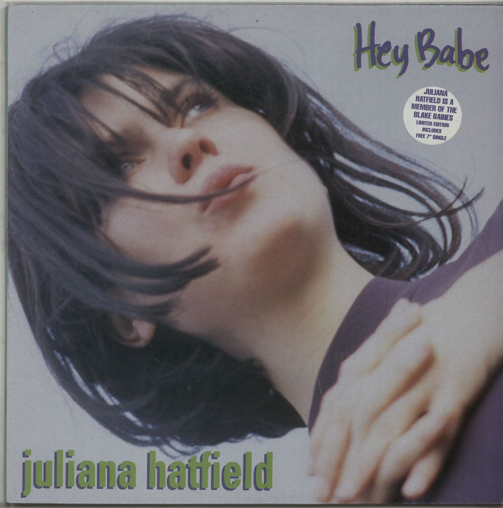 Juliana Hatfield Hey Babe + 7" UK vinyl LP album (LP record) MR0035-1