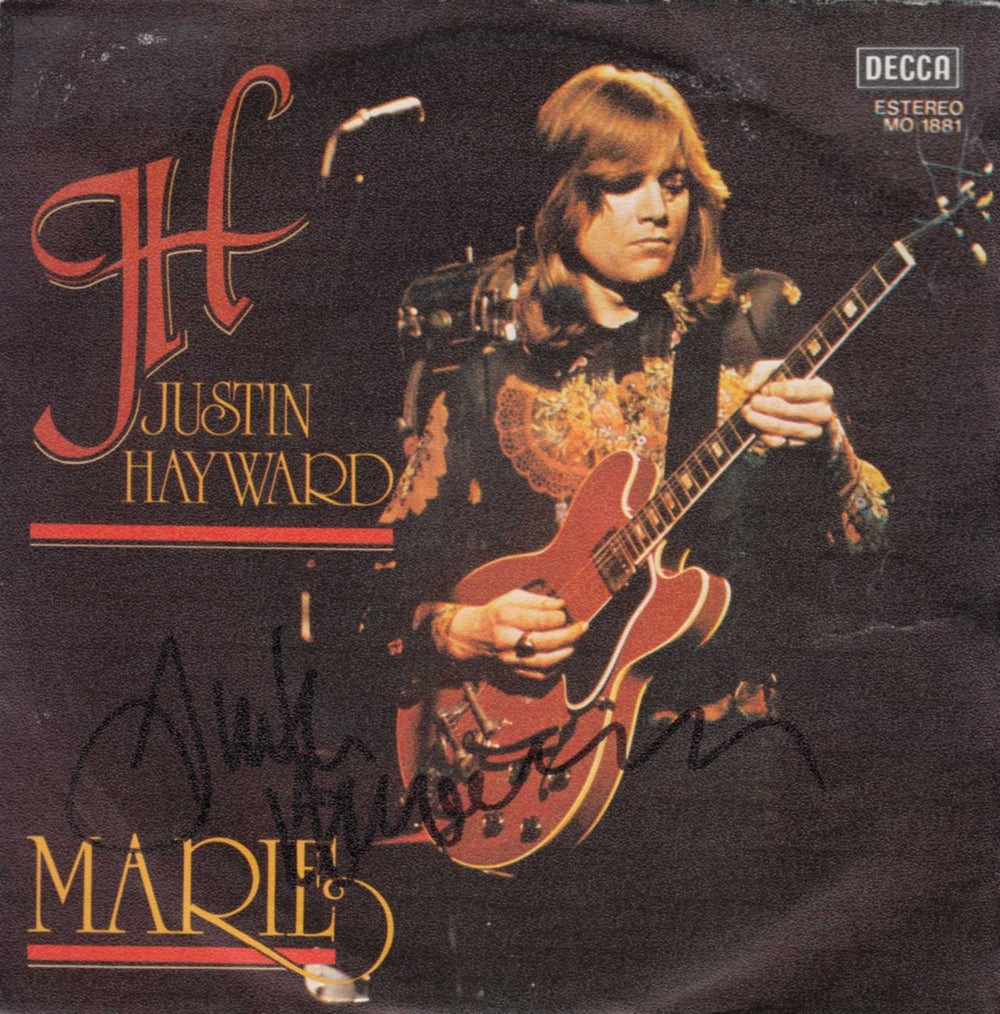 Justin Hayward Marie - Autographed Spanish Promo 7" vinyl single (7 inch record / 45) MO1881