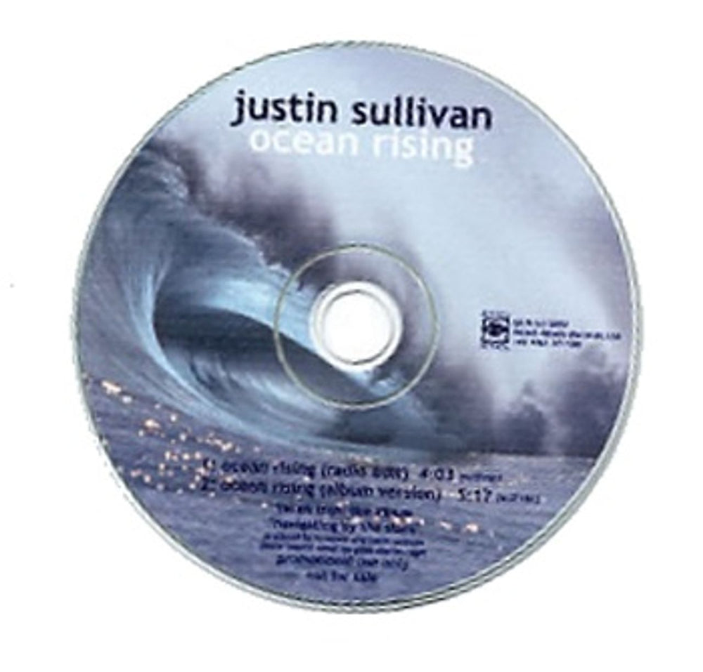 Justin Sullivan Ocean Rising UK Promo CD-R acetate CD-R ACETATE