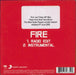 Kasabian Fire UK Promo CD single (CD5 / 5") KABC5FI783675