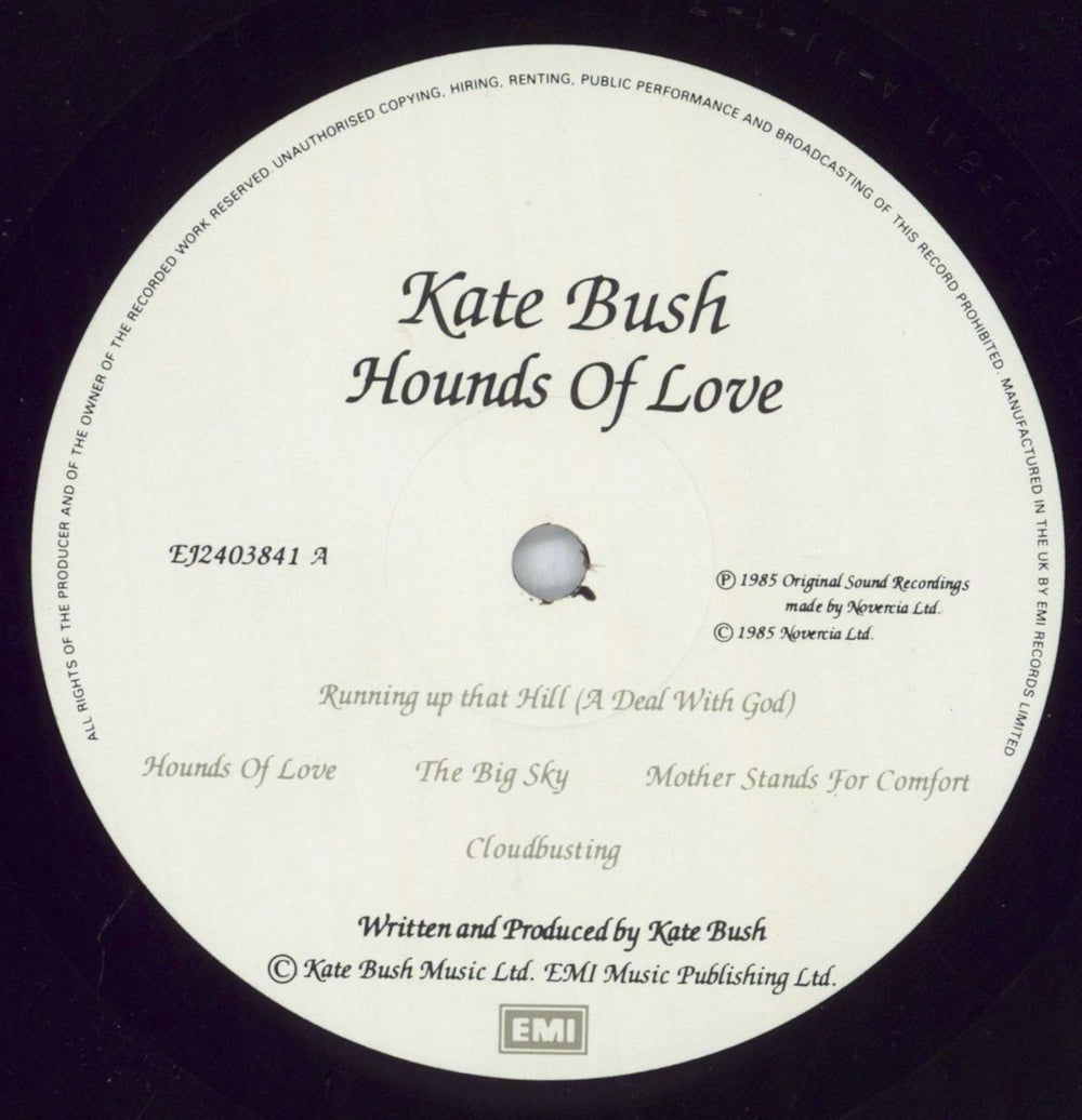 Kate Bush Hounds Of Love + Insert - Shrink UK vinyl LP album (LP record) BUSLPHO629195