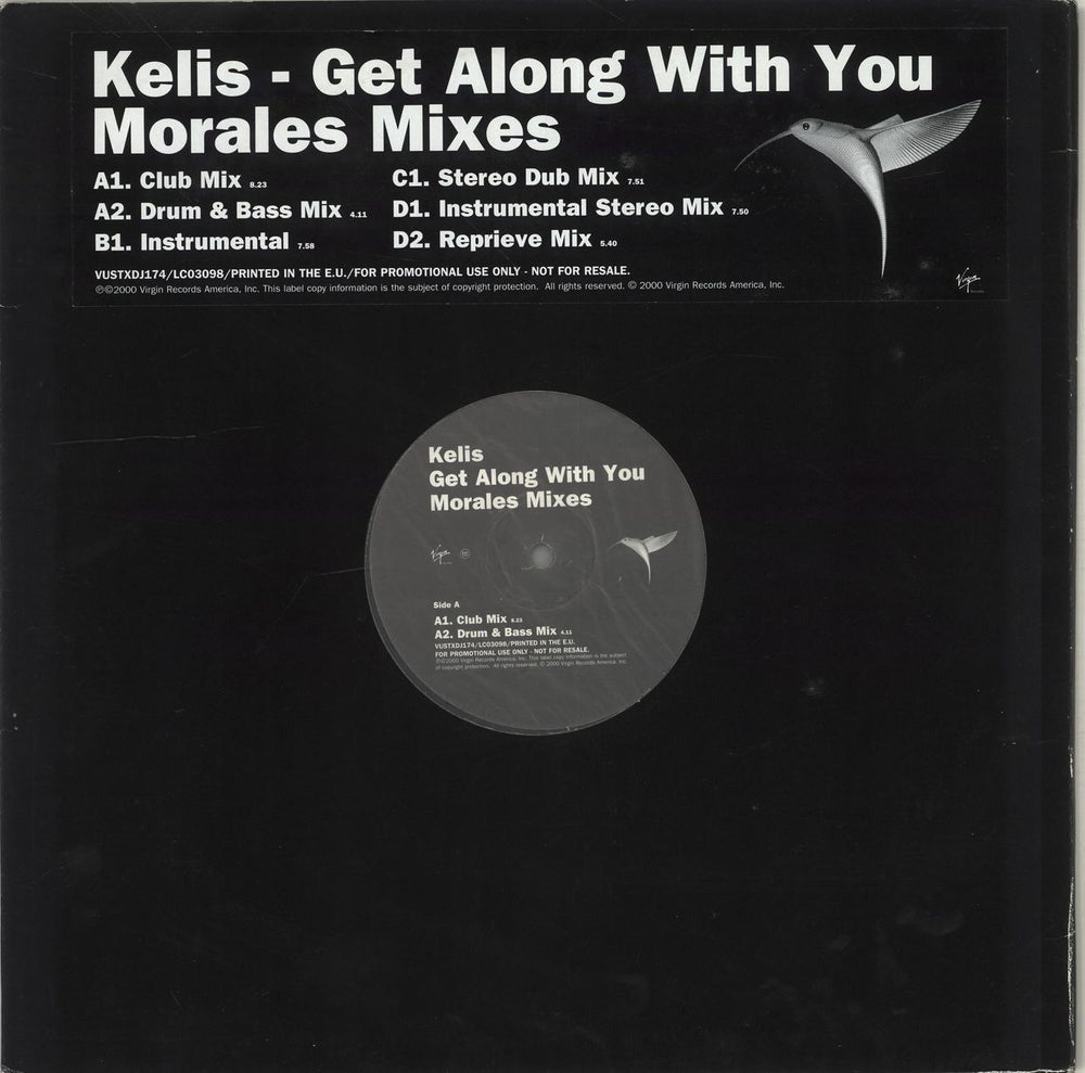 Kelis Get Along With You Morales Mixes UK Promo 12" vinyl single (12 inch record / Maxi-single) VUSTXDJ174