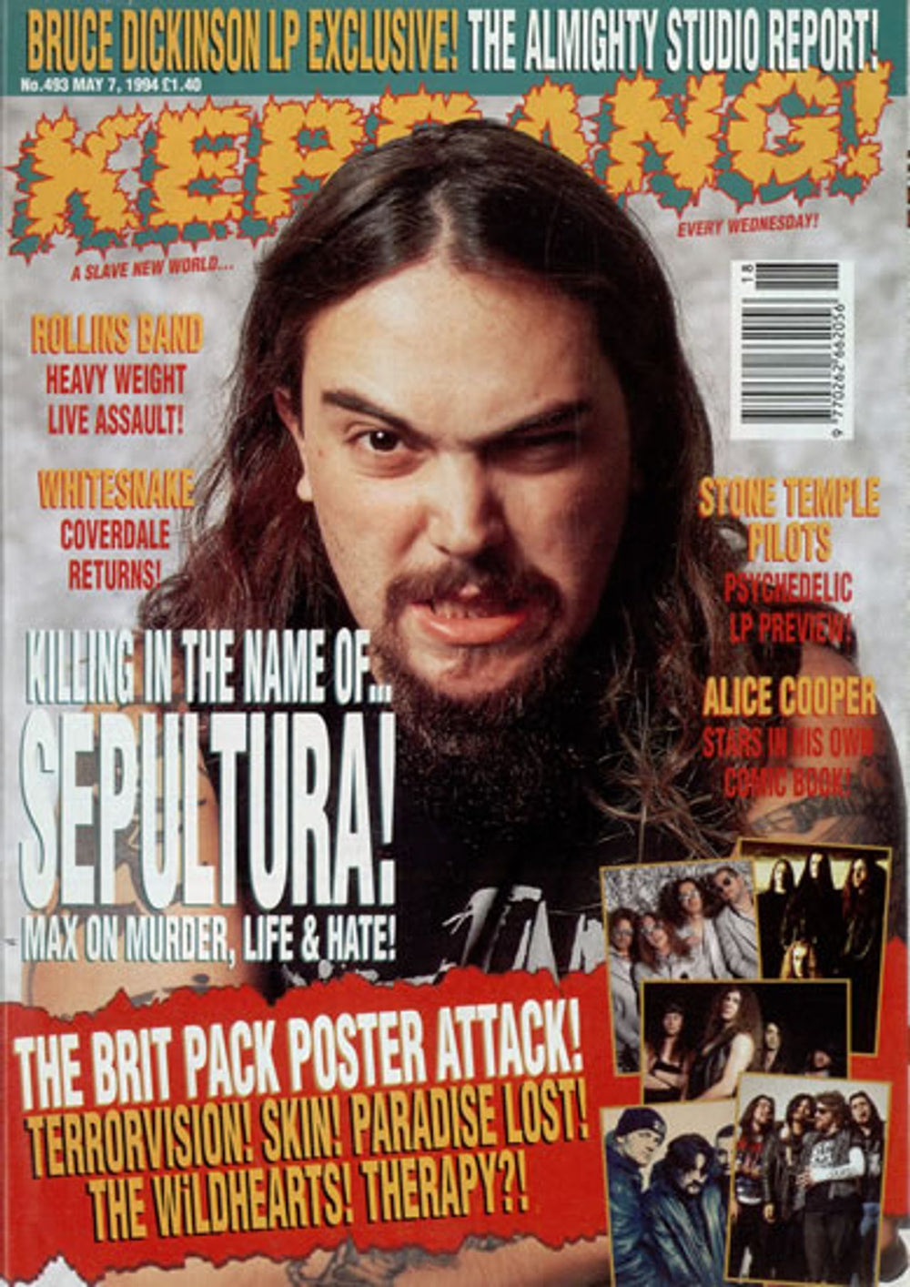 Kerrang! Magazine Kerrang! Magazine - May 94 UK magazine 493
