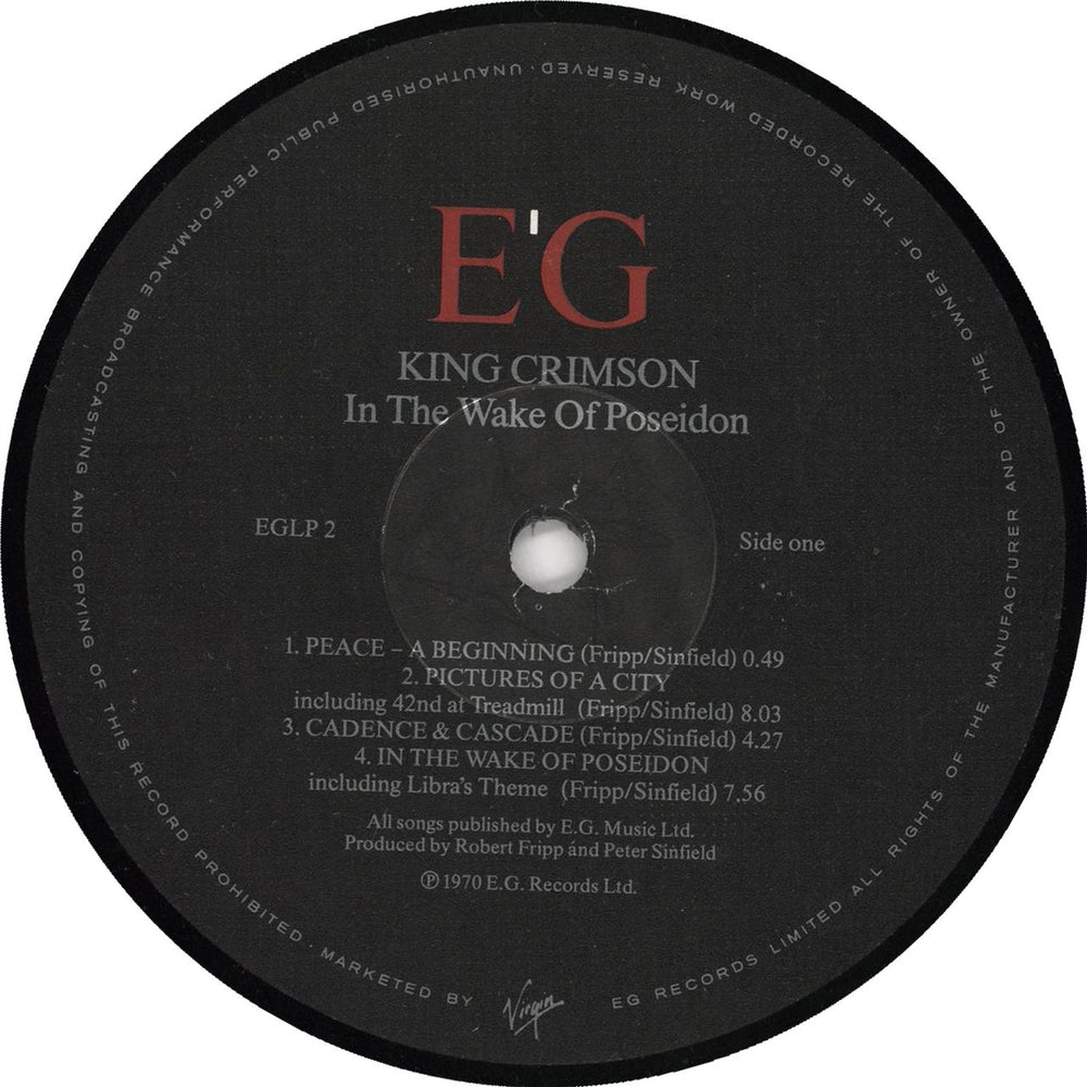 King Crimson In The Wake Of Poseidon UK vinyl LP album (LP record) 5012985300216