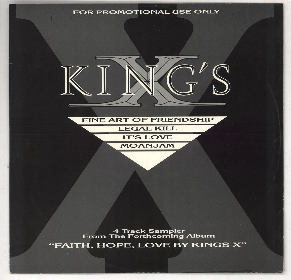 King's X Faith, Hope, Love - Album Sampler UK Promo 12" vinyl single (12 inch record / Maxi-single) SAM715