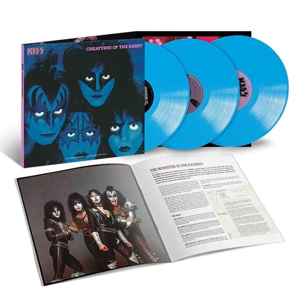 Kiss Creatures Of The Night: Remastered - Blue Vinyl - Sealed US 3-LP vinyl record set (Triple LP Album) 4805514