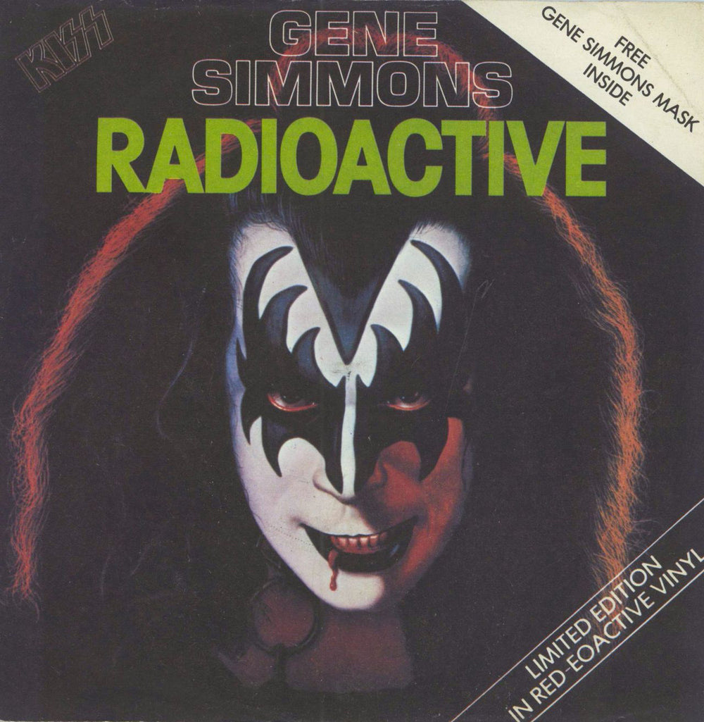 Kiss Radioactive - Mispressed Red & Black Vinyl UK 7" vinyl single (7 inch record / 45) CAN134