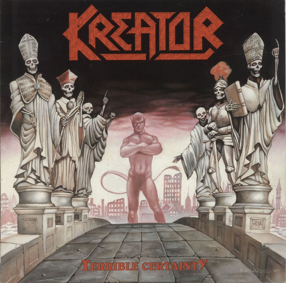 Kreator Terrible Certainty + Insert German vinyl LP album (LP record) N0086