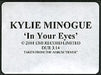 Kylie Minogue In Your Eyes UK Promo video (VHS or PAL or NTSC) PROMO VIDEO