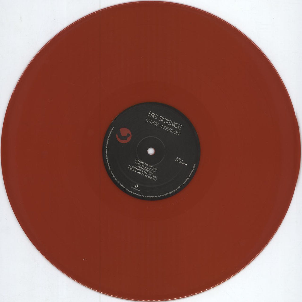 Laurie Anderson Big Science - Red Vinyl UK vinyl LP album (LP record) LUALPBI781090