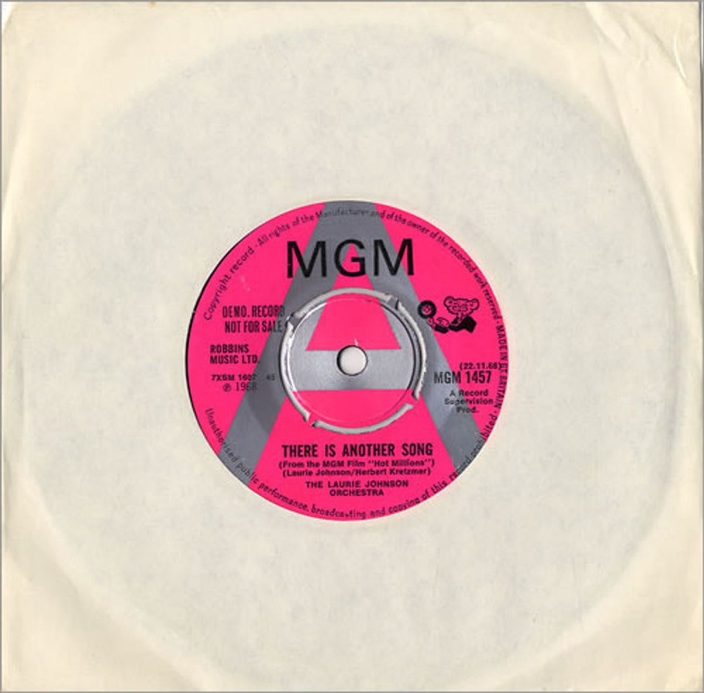 Laurie Johnson There Is Another Song UK Promo 7" vinyl single (7 inch record / 45) MGM1457