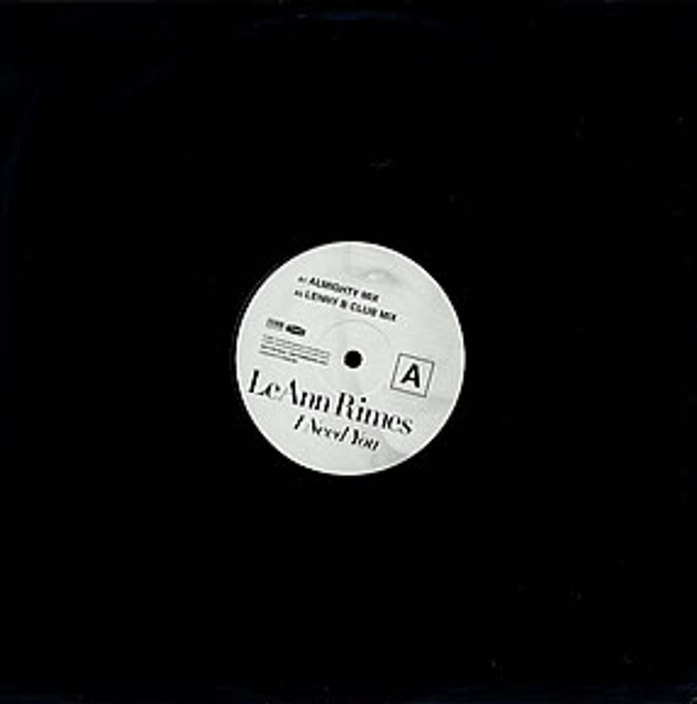 Leann Rimes I Need You UK Promo 12" vinyl single (12 inch record / Maxi-single) CUXDJ60