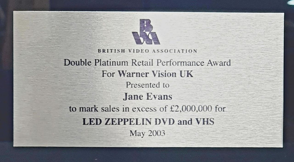 Led Zeppelin Led Zeppelin UK award disc ZEPAWLE761434